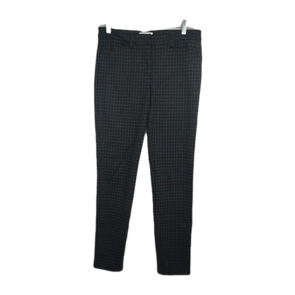 Calvin Klein Dress Pants Women's Size 4 Gray/Black Plaid Skinny Leg